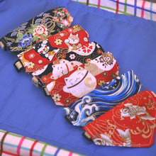 Load image into Gallery viewer, Maneki Neko Cat Bandana (Dark Blue) - MeowMeowRepublic