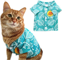 Load image into Gallery viewer, Cat Halloween Costume Animal Corssing Tom Nook Shirt Leaf Shirt Pet Cosplay