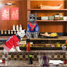 Load image into Gallery viewer, Sushi Chef Kimono Uniform "God of Cookery" Cat Outfit